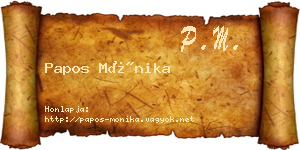 Papos Mónika névjegykártya