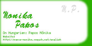 monika papos business card