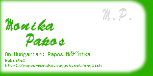 monika papos business card